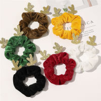 Ties Bands Elastic Flannel Women Band Rubber Hair Color Solid Scrunchies