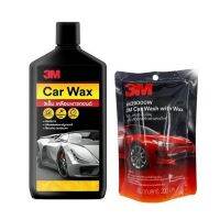 3M Car Wax แวกซ์เคลือบเงารถยนต์ น้ำยาเคลือบรถ สูตรผสมแวกซ์คานูบาธรรมชาติ ขนาด 400 มล. พร้อมฟองน้ำกลม