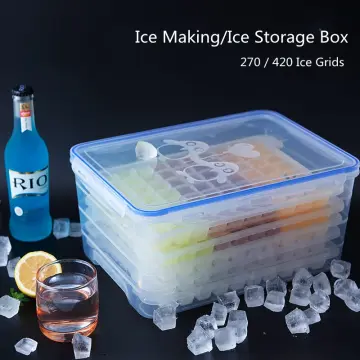 Ice Cube Tray Giant Storage for Food Meal Sauce with Lid Cozinha Silicone  molds Trays Extra Large Soup Food Freezing Molds