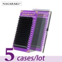 【▼Hot Sales▼】 bu3797 Nagaraku ขนตาเดี่ยวทำจากขนมิงค์หนังเทียมคุณภาพสูงขนตาปลอม5ถาดขนาดขนตาปลอมนุ่มเป็นธรรมชาติ