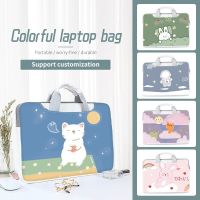 [HOT P] กระเป๋าใส่แลปท็อปลายการ์ตูน13.3 14 15.6 17.3นิ้ว PU เคสสำหรับ Macbook/Dell/HP/Lenovo เคสคอมพิวเตอร์แล็ปท็อปกระเป๋าสะพายถุงกระเป๋าแล็ปท็อป