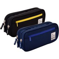 GINKG กระเป๋าใส่ดินสอผ้าแคนวาสสำหรับเด็กผู้ชาย,กล่องใส่ดินสอกระเป๋าซิปเก็บของอุปกรณ์เครื่องเขียนสำหรับเดินทาง