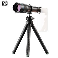 APEXEL APL-JS60XJJ09 Metal 60X HD Phone Telephoto Zoom Lens Kit Monocular Telescope with Mini Extendable Tripod Eye Cup Metal Clip Portable Lens Bag Universal for Most Smartphones for Travel Hunting Hiking Sports Watching Photography