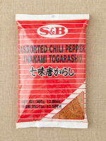 พริกแดงป่นผสมงา (นานามิ โทการาชิ) 300 กรัม ตราเอสแอนด์บี S&amp;B ASSORTED CHILI PEPPER (NANAMI TOGARACHI) 300 g.