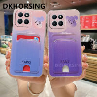 DKHORSING เคสเคสสำหรับ HONOR นิ่มลายหมีการ์ตูน X6A / X5 Plus ใหม่กระเป๋าใส่บัตรซิลิโคนนิ่มเคสโทรศัพท์ Honor X6a 4G 2023กันกระแทกปกหลังเพื่อเป็น X5Plus