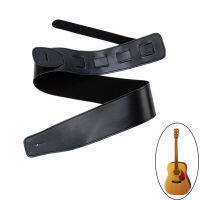 【cw】1pc Guitar Bass Belt Guitar Straps Leather Belt Padded Shoulder Straps Guitar Strap Belt Thick Straps Black Guitar Accessorieshot ！ 1