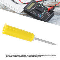 เครื่องเจาะลวดทำจาก PVC Probe Multimeter เข็ม4สแตนเลสสตีลสีสำหรับหนีบเมตรสำหรับซ่อมรถยนต์