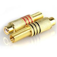 ♀✉ஐ 4PCS RCA female connector AV adapters welding type audio and vedio socket connectors