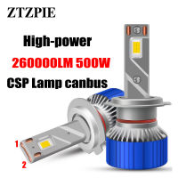 Ztzpie 6000K HB3 HB4 9005 9006 H1 H7 H4 9012หลอดไฟ CANbus หลอดไฟ LED CSP 3570กำลังไฟไฟหน้ารถ500W 2LM 2ชิ้น