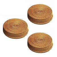 12 Pcs Rattan Trivets for Hot Dishes-Insulated Hot Pads,Durable Pot Holder for Table,Heat Resistant Mats for Kitchen