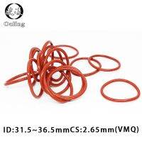 5PCS/lot Red Silicon Rings Silicone O ring Sealing 2.65mm Thickness ID31.5/32.5/33.5/34.5/35.5/36.5mm Rubber O-Ring Seal Gasket Gas Stove Parts Access