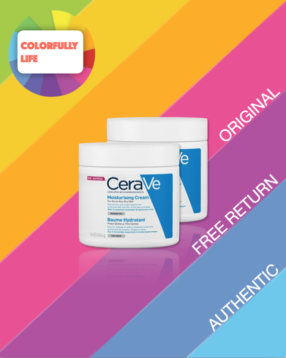  CeraVe Moisturizing Cream 454ml 2pcs NO PUMP for Normal to Dry