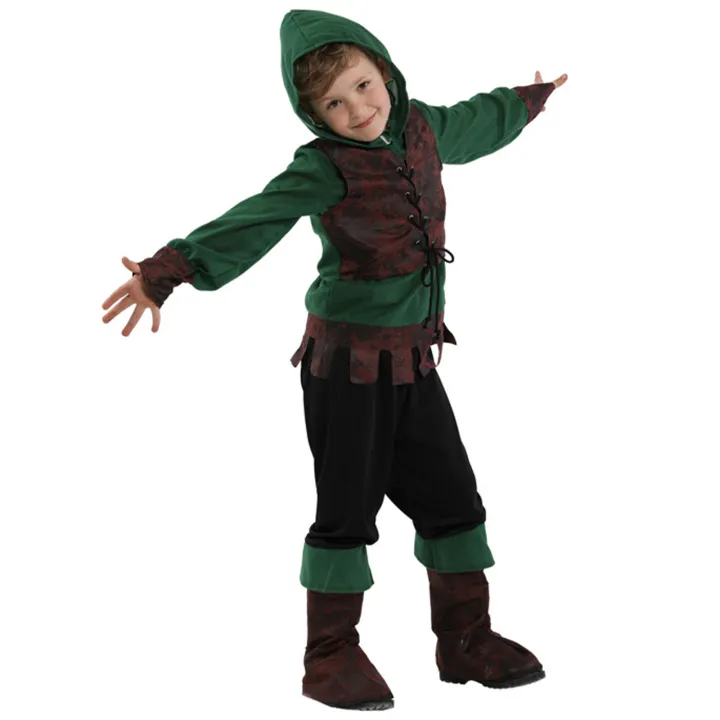 Renaissance Robin Hood Deluxe Kids Costume Set for Halloween Dress Up ...