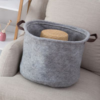 Durable With Handles Portable Home Organizer Artificial Felt Large Capacity Laundry Basket Bag Comfort Storage Collapsible