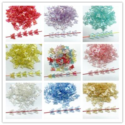 30pcs Colour AB Charms Butterfly Shape Acrylic Beads Loose Spacer Beads for Jewelry Makeing DIY Handmade Bracelet Accessories DIY accessories and othe