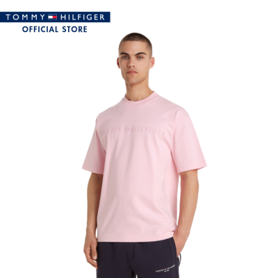 Tommy Hilfiger เสื้อยืดผู้ชาย รุ่น MW0MW29588 TOL - สีชมพู