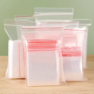 100 Pcs Storage Bag Plastic Baggies Grip Food Baggy Small Clear