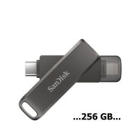 SANDISK แฟลชไดร์ ไอโฟน ipad OTG USB Type C/Lightning 256GB iXpand flashdrive Luxe แฟลชไดร์ฟ แฟรชไดร์ฟ ไอแพด iphone แท้