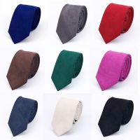 Fashion Solid Color Blue Pink Gold Blue Black Grey Faux Suede Ties Skinny Waterproof Synt Leather PU Fabric Necktie Gift for Man