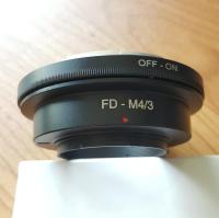 FD-M4อะแดปเตอร์เลนส์กล้องถ่ายรูปด้วยตนเองเต็ม/3สำหรับกล้อง Canon FD เก่าเลนส์ของโอลิมปัส GH3พานาโซนิค GF7 GF8 GX7 E-M10 E-M5 M4/3กล้อง