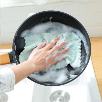 Fantastic789 Kitchen Towel Absorbent Dish Cloth Non-stick Oil Washing Kitchen Rag Household Tableware Cleaning Wiping Tools