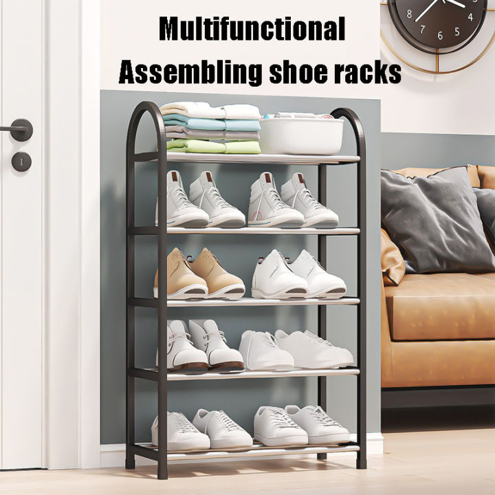 small-shoe-storage-solution-multi-layer-shoe-hanger-shoe-organizer-dustproof-shoe-cabinet-space-saving-shoe-storage