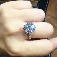 Solitaire รูปไข่4ct Lab เพชรแหวน Cz 100% Original 925เงินสเตอร์ลิงแหวนแต่งงานแหวนหมั้นแหวนเครื่องเพชรพลอยเจ้าสาว