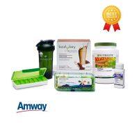 (สินค้าใหม่) Amway Nutrilite ชุดอาหารเช้านิวทริไลท์ (ออลแพลนท์โปรตีน 900 กรัม + บอดี้คีย์ 2 กล่อง + ดับเบิ้ลเอ็กซ์ + น้ำมันปลา + แก้วเชค + ตลับ)