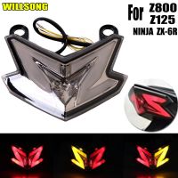 For Kawasaki ninja ZX6R Z800 Z125 LED Rear Tail Brake Light Turn Signal Integrated Back Lamp Motorcycle Accessories Lighting