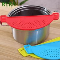 Creative Wash Rice Filter Leakproof Baffle Plastic Drain Basket Pot Side Drainer Washing Filter Sieve Basket Kitchen Gadget