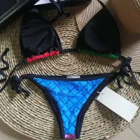 NEW GU Multicolor Bikini Set Luxury Designer Bikinis  Sexy Biquinis Beach Two Pieces Swimming Suit Swimwear Women Beach XL