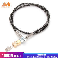 สายไนลอนแรงดันสูง100ซม. พร้อมเกลียวในสปริงและ M10x1ต่อข้อต่อ40Mpa 400Bar 6000psi PCP นิวเมติกส์ปั๊มอากาศเติมอากาศและอุปกรณ์เสริม