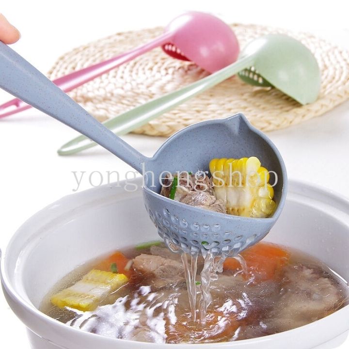 creative-soup-spoon-long-handle-strainer-cooking-colander-kitchen-scoop-plastic-tableware-soup-ladle