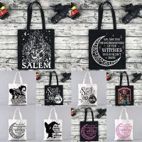 Harajuku Shopping Canvas Shopper Bag girl handbag Shoulder Lady Bag Women Shopper bag magic Witches Brew Tarot card witchy Bag