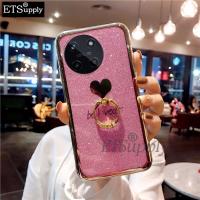 Realme เคสโทรศัพท์ซิลิโคนนิ่มรูปหัวใจแหวนอัญมณี11 4G กันกระแทกฝาหลัง Realme11เคส4G