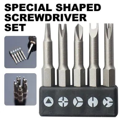 5Pcs Screwdriver Drill Bits Special-shaped Screwdriver Set And U-shaped Y-Type Cross Screwdriver Head Electric Drill Accessories Screw Nut Drivers