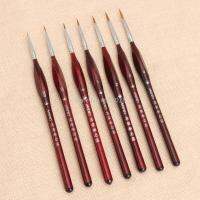 7Pcs Professional Sable Hair Paint Brush Set - Miniature Art Brushes for Drawing Gouache Oil Painting Brush Art Supplies Drawing Painting Supplies