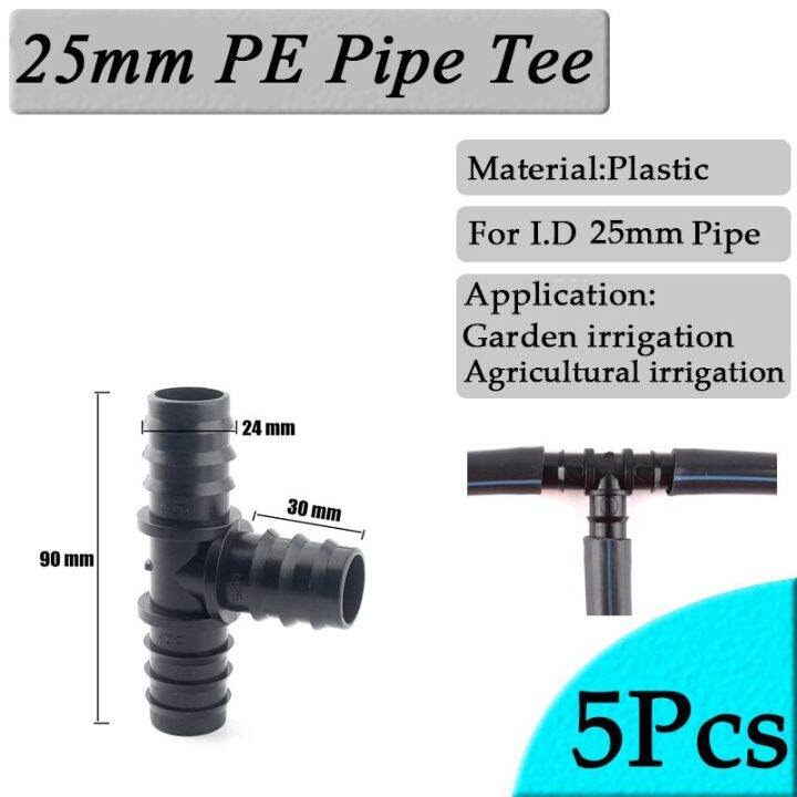 5pcs-25mm-pe-pipe-connector-garden-watering-hose-joints-equal-tee-elbow-straight-connectors-agricultural-irrigation-fittings