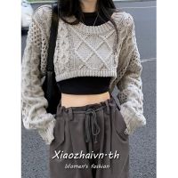 Lively Xiaozhainv เสื้อกันหนาวแขนยาว คอกลม ผ้าถัก ทรงหลวม เข้ารูป สุดเซ็กซี่ แฟชั่นฤดูใบไม้ร่วง สําหรับผู้หญิง