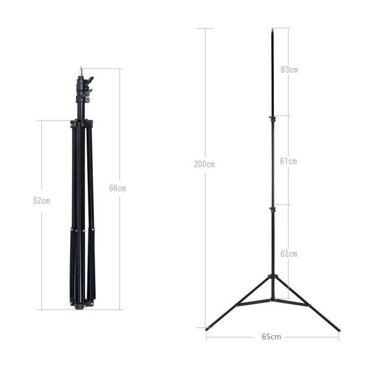 2ชิ้น-godox-302ขาตั้งกล้องขาตั้งหลอดไฟ200ซม-พร้อมหัวสกรู1-4พร้อมตัวยึดแฟลชขั้วหลอดไฟขาตั้งกล้อง