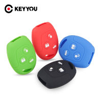 【2023】KEYYOU 3 Buttons Silicone Key Cover For Ford MONDEO FIESTA FOCUS C-MAX S-MAX TRANSIT KA GALAXY Remote Holder Case FOB