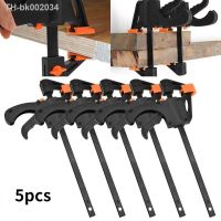 ♙ 5pcs Woodworking Work Bar Mini F Clamp Clip Set Hard Quick Ratchet Release Clip DIY Carpentry Hand Tool Gadget Woodworking Clamp