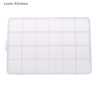 Lexin Kitchen 24ช่องกล่องพลาสติกกรณีเครื่องประดับลูกปัดเก็บภาชนะ CRAFT Organizer