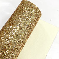 Solid Color Sparkling Chunky Glitter Faux Leather By Yard Knitted Backing for ShoesHair BowsBagsDIY Accessories