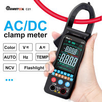 【ความแม่นยำสูง】แคลมป์มิเตอร์แบบดิจิตอล6000นับกระแสไฟ AC DC หน้าจอสี LCD NCV C21มัลติมิเตอร์แบบดิจิตอลแคลมป์มิเตอร์