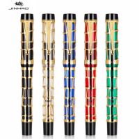 New Jinhao Century 100 Real Gold Electroplating Hollow Out Fountain Pens Smoothly writing ink pens For school office Business  Pens