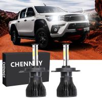 สำหรับ2014-2018 Toyota Hilux TRD หลอดไฟคู่ด้านข้าง4 H4ไฟหน้ารถมอเตอร์ไซค์แบบ LED Bright 6000K สีขาวอุปกรณ์เสริม