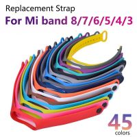 Mi Band Silicone Strap For Xiaomi Mi Band 8 7 6 5 4 3 Watchband Bracelet Replacement Sports Wristband Bracelet Smart Accessorie Smartwatches