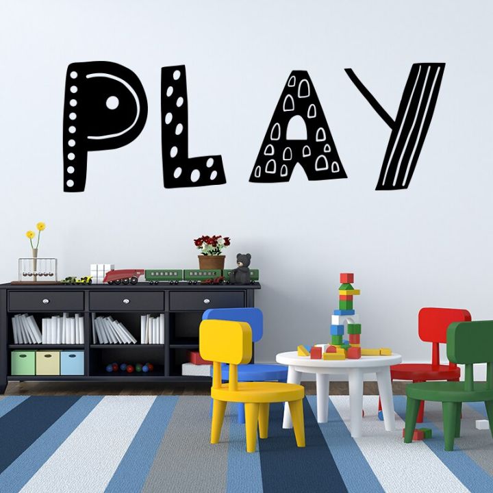 cartoon-geometric-scanvinia-play-letter-wall-decal-playroom-kids-room-boho-play-lettering-wall-sticker-bedroom-vinyl-home-decor