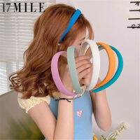 17 MILE Solid ฟองน้ำ Hairband แฟชั่นผู้หญิงผ้าแถบคาดศีรษะที่มีสีสันสุภาพสตรีผม Band Hoop DIY อุปกรณ์เสริมผมแต่งหน้า Home Headdress